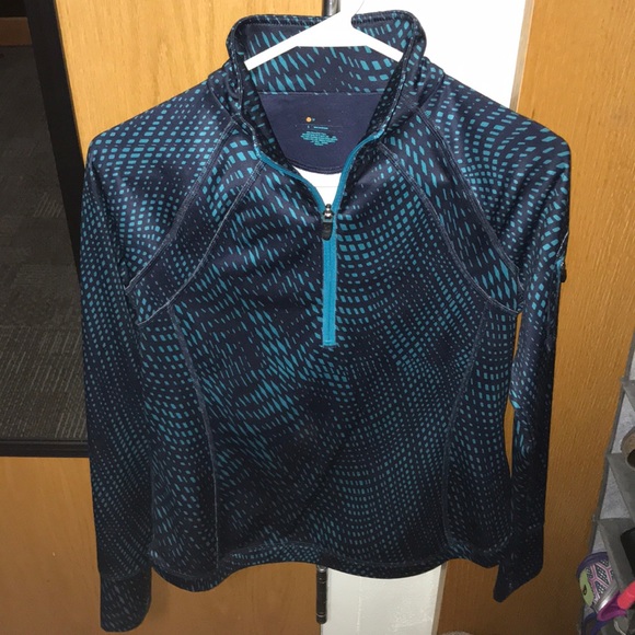 Navy Blue half zip with dots - Picture 1 of 6
